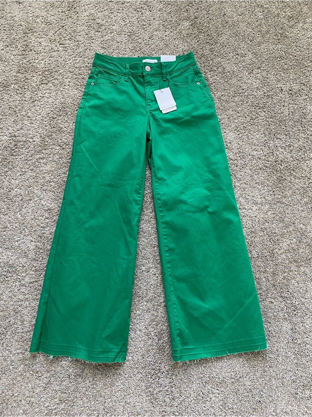 NEW Gibson Latimer Kelly Green Palazzo Wide Leg Pants Size 4 Womens